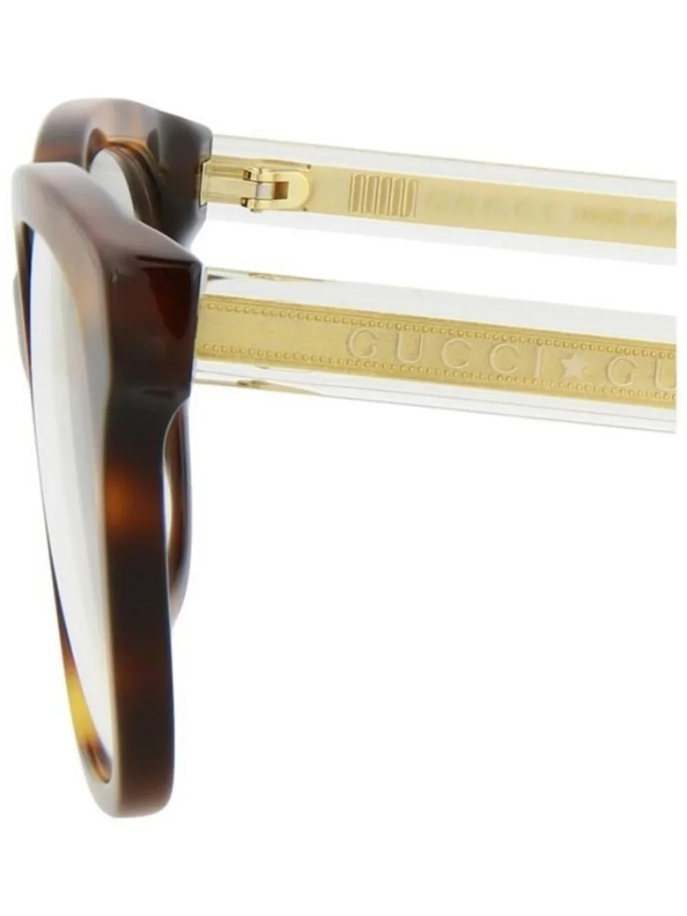 New Gucci Womens Square/Rectangle Havana Crystal Transparent Fashion Designer Ey